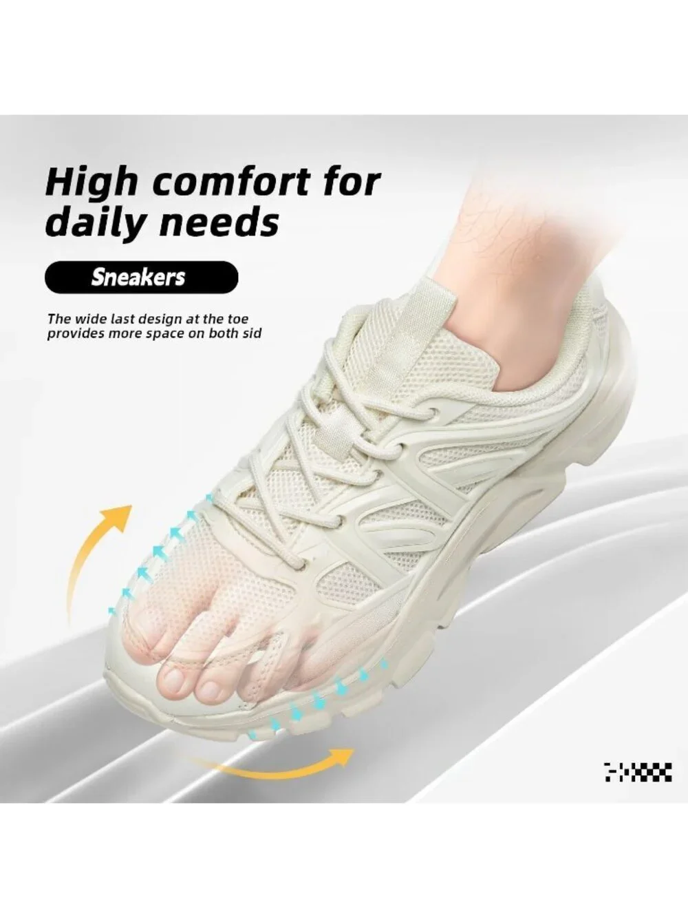 Women's Beige Ladies Walking Comfor Breathable Soft Sole Tennis Sneaker Shoes